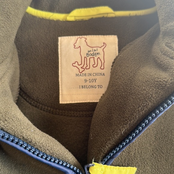 Mini Boden Fleece Half Zip Pullover 9-10 Y - Picture 6 of 9